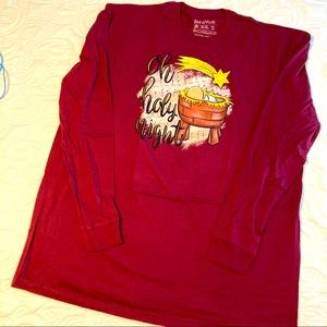 2XL “Oh Holy Night” Christmas long sleeve tshirt